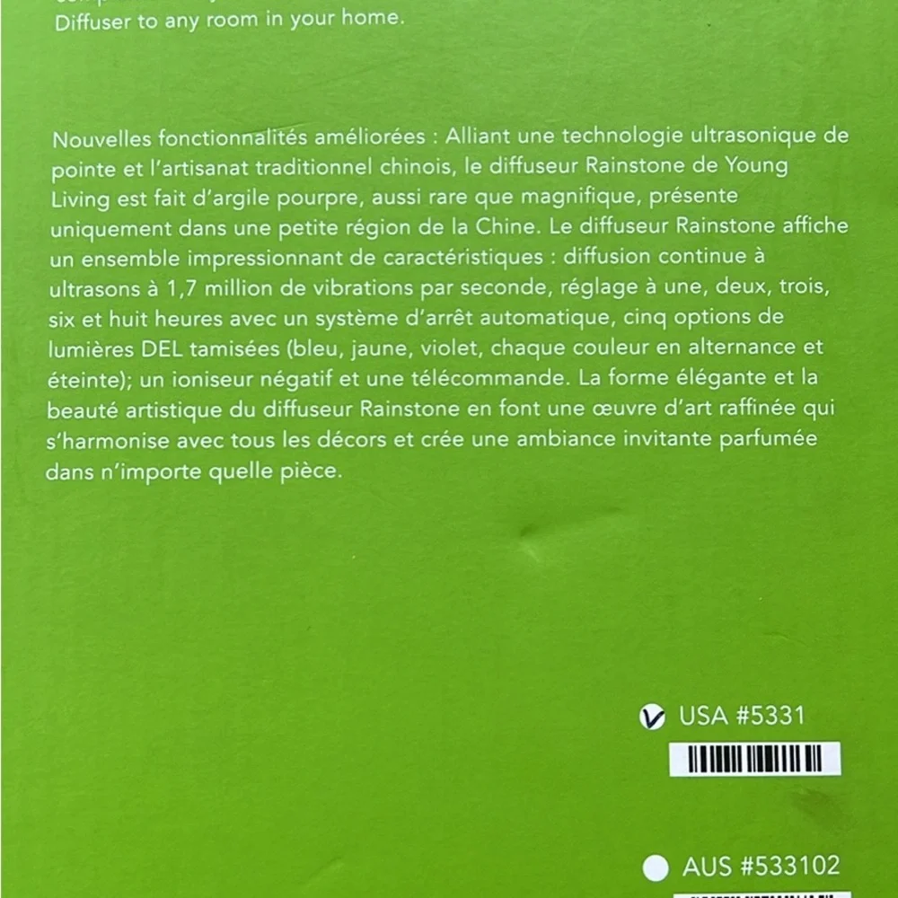 Young Living Rainstone Diffuser Open Box NEW - Picture 5 of 6